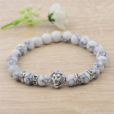 Perles de pierre naturelle Agat Bracelet Lion