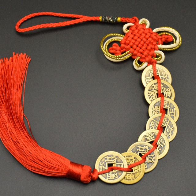 Amuleto de la suerte de Feng Shui chino, nudo manual, amuletos antiguo
