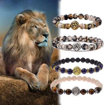 Perles de pierre naturelle Agat Bracelet Lion