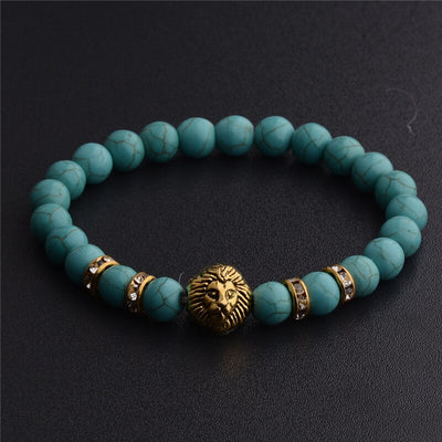 Perles de pierre naturelle Agat Bracelet Lion