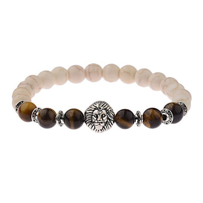 Perles de pierre naturelle Agat Bracelet Lion