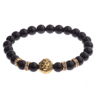 Perles de pierre naturelle Agat Bracelet Lion