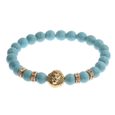 Perles de pierre naturelle Agat Bracelet Lion